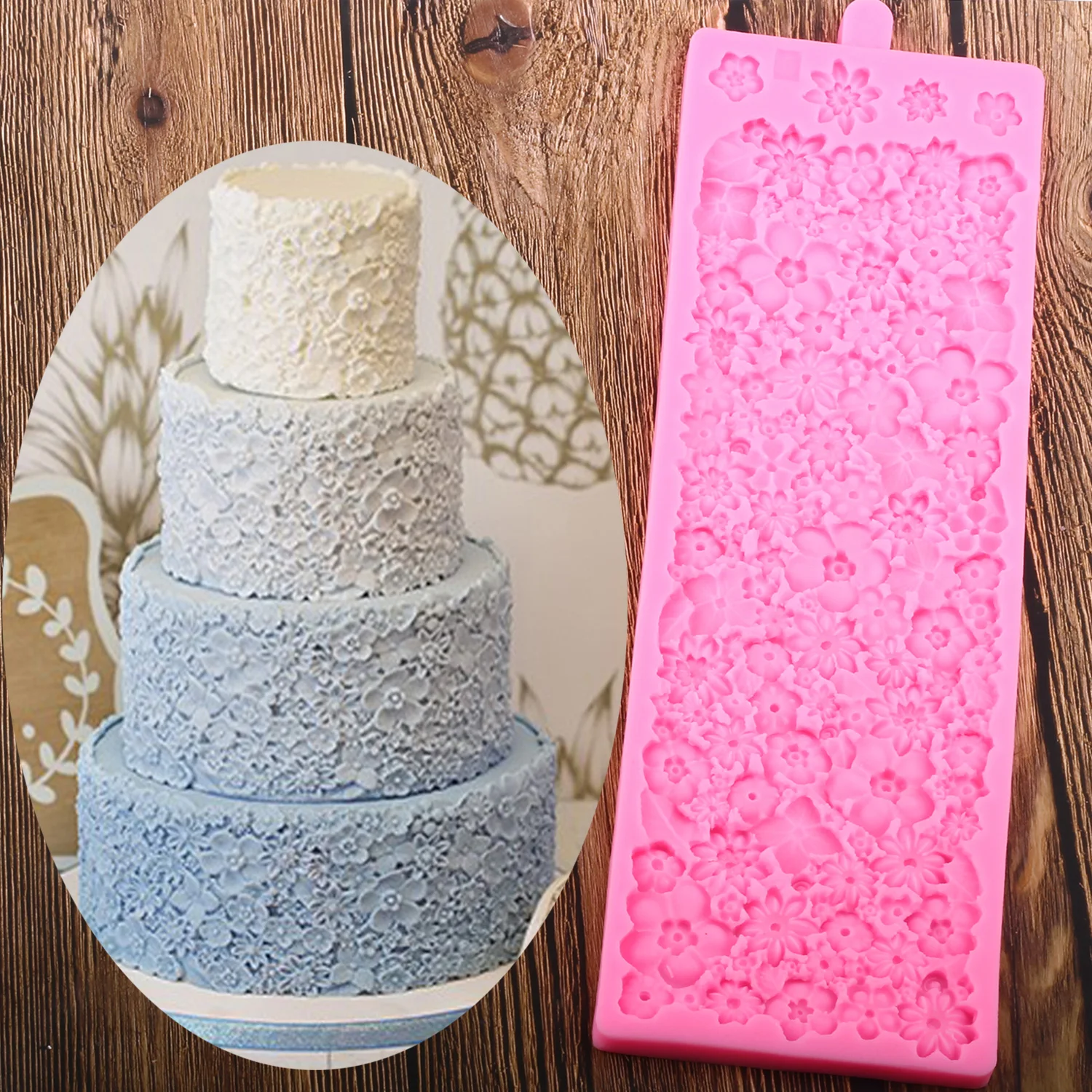 Large Flower Pattern Silicone Mold Cake Lace Border Fondant Molds DIY Wedding Cake Decorating Tools Chocolate Baking Candy Mould
Large Flower Pattern Silicone Mold Cake Lace Border Fondant Molds DIY Wedding Cake Decorating Tools Chocolate Baking Candy Mould