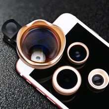 4in1 Schott Glas Fisheye Lenses Wide Angle Macro 3X Telephoto Lens For Meizu m3e m2 mini m3s mx4 m2 note Universal Mobile Clips