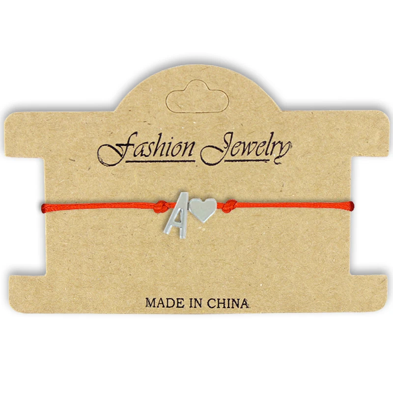 Simple Lucky Red String Charm Bracelet Personalized Silver Metal 26 Letters & Heart Bracelets Jewelry For Women Girls Best Gift
Simple Lucky Red String Charm Bracelet Personalized Silver Metal 26 Letters & Heart Bracelets Jewelry For Women Girls Best Gift