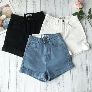 2019 New Summer Denim Shorts Women Casual High Waist Shorts Cotton Loose Stretch Denim Hot Pants Vintage Cuffed Denim Shorts
2019 New Summer Denim Shorts Women Casual High Waist Shorts Cotton Loose Stretch Denim Hot Pants Vintage Cuffed Denim Shorts