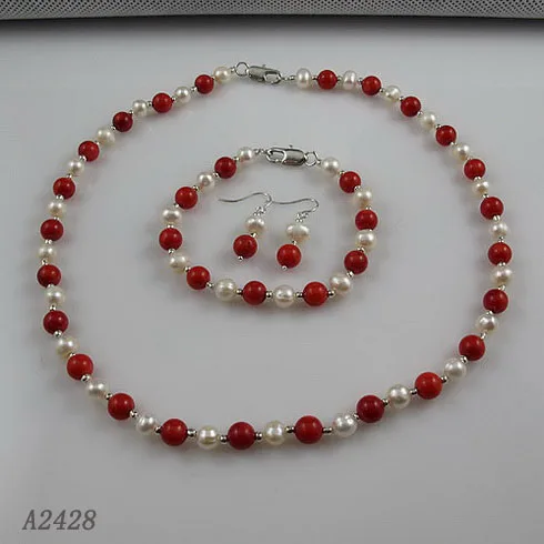 6-7mm Red Corals Freshwater Cultured Choker Pearl Necklace For Girl Real Pearl Necklace Bracelet Earrings Jewelry Set
6-7mm Red Corals Freshwater Cultured Choker Pearl Necklace For Girl Real Pearl Necklace Bracelet Earrings Jewelry Set
