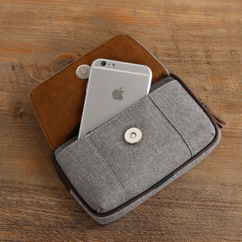 Waist Bag Belt Clip phone cover for asus zenfone max pro m2 m1 oppo reno find x f11 pro pocophone f1 moto g6 Cloth Pouch Case (10)