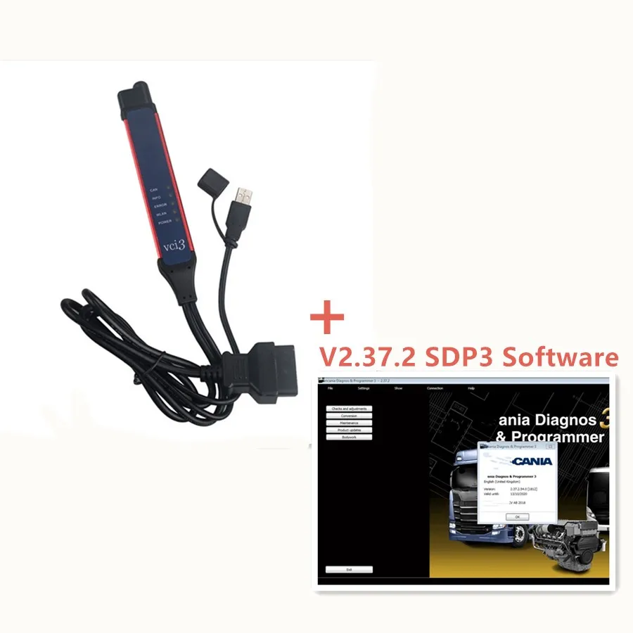 V2.38 SDP3 VCI3 Scanner for Scania SDP 3 VCI-3 Truck Diagnostic Programming Tool Wireless Multi-language
V2.38 SDP3 VCI3 Scanner for Scania SDP 3 VCI-3 Truck Diagnostic Programming Tool Wireless Multi-language