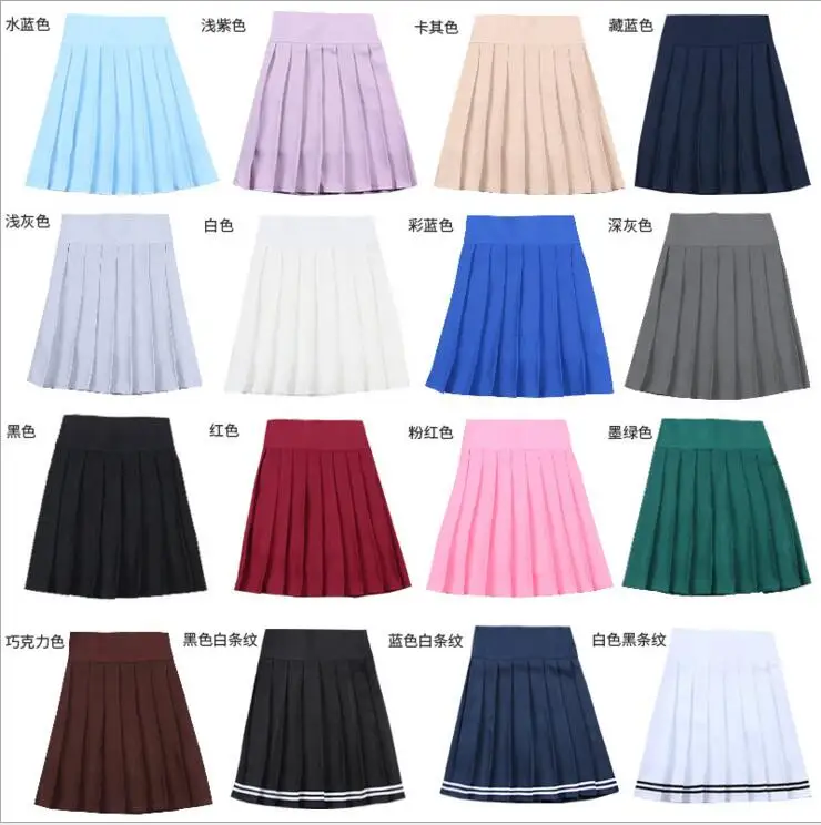 New Arrival Sale Natural Skirts Womens Solid Skirt Uniforms Students Cosplay Women's cheerleading Skirts Plus Size s-xl
New Arrival Sale Natural Skirts Womens Solid Skirt Uniforms Students Cosplay Women's cheerleading Skirts Plus Size s-xl