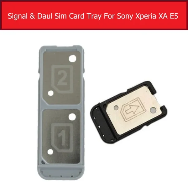 

Single&Daul Sim Card Reader Tray for Sony Xperia XA F3111 F3113 F3115 Card Slot For Sony E5 F3311 F3313 Sim Card Holder Parts