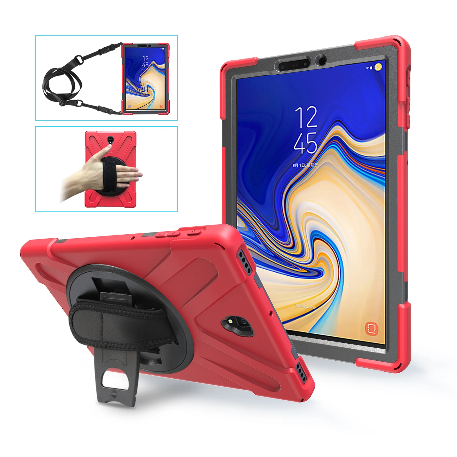 For Samsung Galaxy Tab S4 T830 T835 T837 10.5 inch 2018 Release Kids Safe Shockproof Heavy Duty Silicone+PC Kickstand Case Cover
For Samsung Galaxy Tab S4 T830 T835 T837 10.5 inch 2018 Release Kids Safe Shockproof Heavy Duty Silicone+PC Kickstand Case Cover