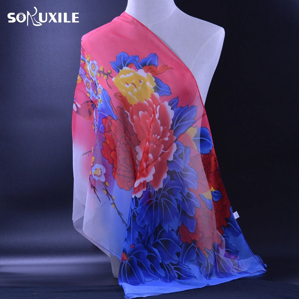 SOKUXILE high quality women 2018 elegant Peony Flower Accessoires casaco feminino Chiffon Silk Scarf Decorating Women's Shawl
SOKUXILE high quality women 2018 elegant Peony Flower Accessoires casaco feminino Chiffon Silk Scarf Decorating Women's Shawl
