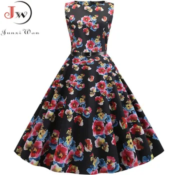 Plus Size Elegant Floral Print Vintage Dress Women 2019 Summer Casual Midi Party Dresses Retro Robe Femme Rockabilly Sundress
Plus Size Elegant Floral Print Vintage Dress Women 2019 Summer Casual Midi Party Dresses Retro Robe Femme Rockabilly Sundress