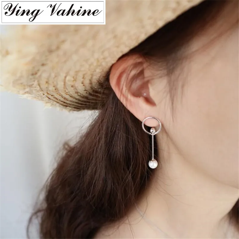 ying Vahine 100% 925 Sterling Silver Round Circle Earring with Pearl Pendant Drop Earrings for Women Jewelry
ying Vahine 100% 925 Sterling Silver Round Circle Earring with Pearl Pendant Drop Earrings for Women Jewelry