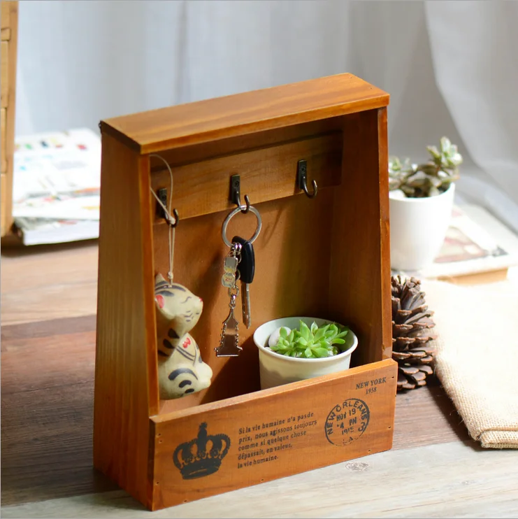 But the promise Zakka storage box hanging key box on the creative wooden wall rack wall decorations
But the promise Zakka storage box hanging key box on the creative wooden wall rack wall decorations