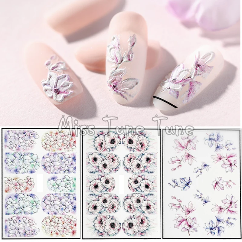 3D Acrylic Engraved Flowers Nail Sticker Embossed Water Transfer Water Slide Full Cover Wraps Transfer Decals Stickers Nail Art
3D Acrylic Engraved Flowers Nail Sticker Embossed Water Transfer Water Slide Full Cover Wraps Transfer Decals Stickers Nail Art