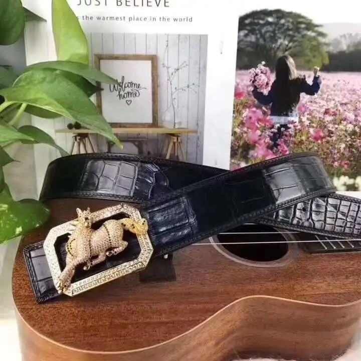 100% real genuine crocodile belly skin men belt with stainless steel buckle hardware gold or silver color men dress belts brown
100% real genuine crocodile belly skin men belt with stainless steel buckle hardware gold or silver color men dress belts brown