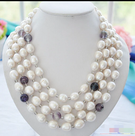 HOT## Wholesale FREE SHIPPING >>> P4404 4row 21" 15mm white rice freshwater pearl crystal tower necklace
HOT## Wholesale FREE SHIPPING >>> P4404 4row 21" 15mm white rice freshwater pearl crystal tower necklace