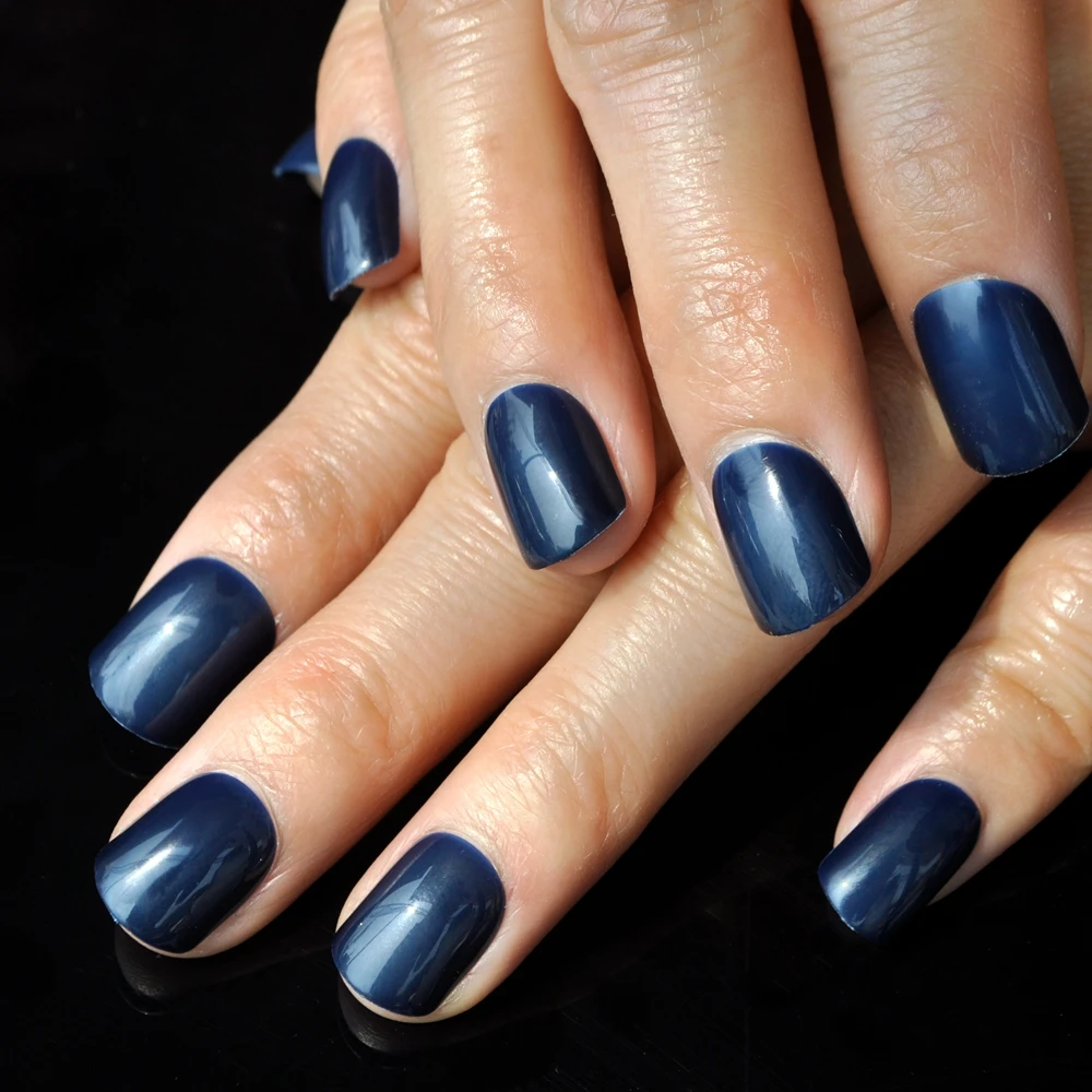 Candy Color Short False Nails Dark Blue Artificial Nail Shiny Grace Style Nail Decoration 481 
Candy Color Short False Nails Dark Blue Artificial Nail Shiny Grace Style Nail Decoration 481