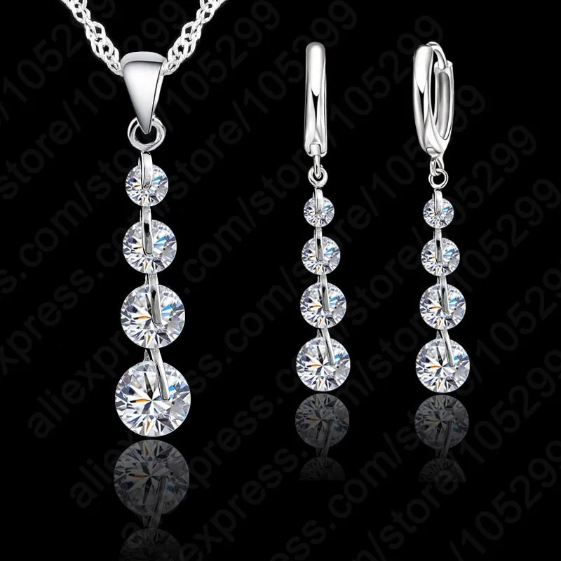 Vintage Long Gorgeous Halo Cubic Zirconia Pendant 925 Sterling Silver Necklace Earrings Sets for Girls Birthday Gift
Vintage Long Gorgeous Halo Cubic Zirconia Pendant 925 Sterling Silver Necklace Earrings Sets for Girls Birthday Gift