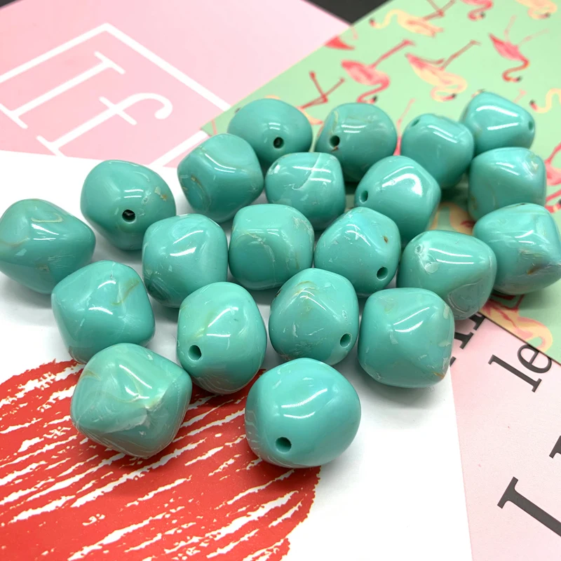 New 10 Pcs Irregular Round Acrylic Beads Spacer Loose Beads For Jewelry Making DIY Bracelet #Cyan
New 10 Pcs Irregular Round Acrylic Beads Spacer Loose Beads For Jewelry Making DIY Bracelet #Cyan