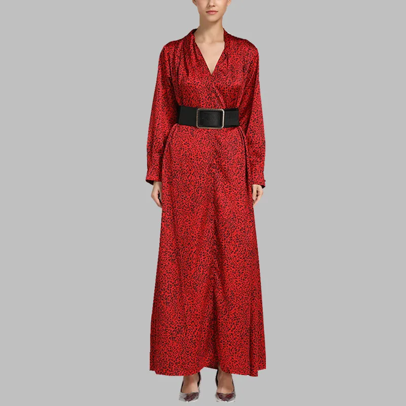 HAMALIEL Oversize Spring Long Dress 2019 Runway Women Red Leopard Print Long Sleeve Loose Dress Vintage V Neck Maxi Vestidos
HAMALIEL Oversize Spring Long Dress 2019 Runway Women Red Leopard Print Long Sleeve Loose Dress Vintage V Neck Maxi Vestidos