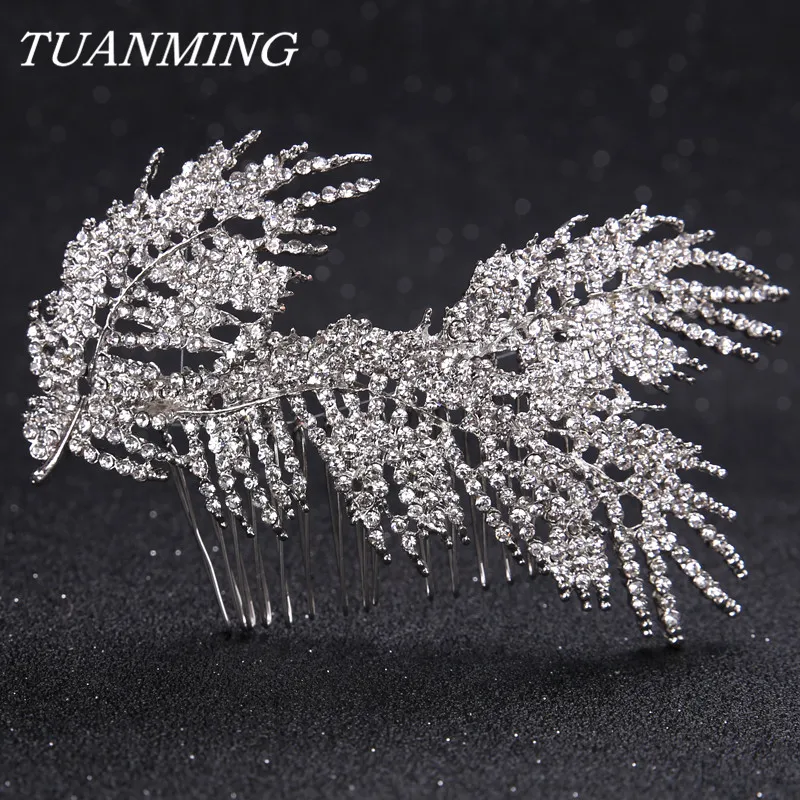 Full Rhinestone Wedding Bridal Hair Comb Fashion Feather Shape Hair Combs Hair Accessories Bride Wedding Ornaments
Full Rhinestone Wedding Bridal Hair Comb Fashion Feather Shape Hair Combs Hair Accessories Bride Wedding Ornaments