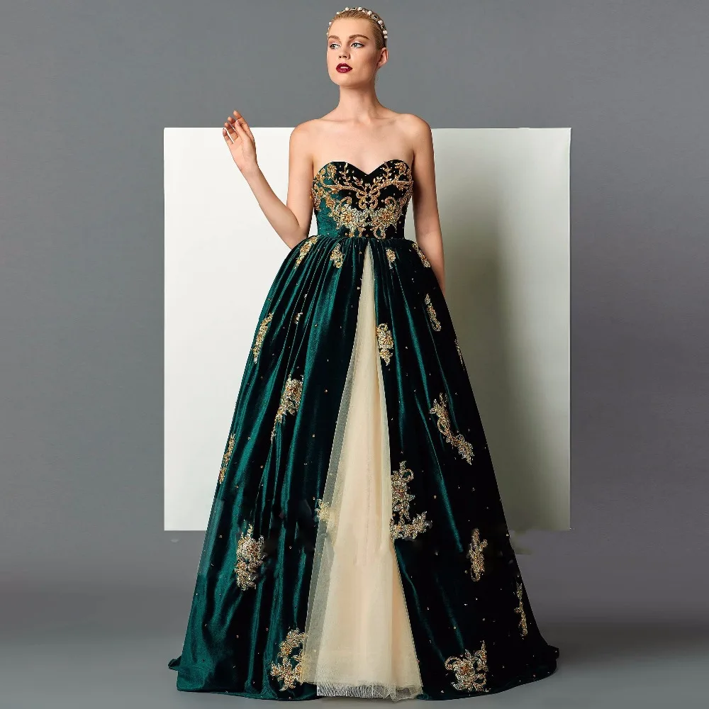 Retro Emerald Green Ball Gown Long Evening Dresses 2019 Appliques Crystal Sweetheart Formal Dress Prom Party Gown robe de soiree
Retro Emerald Green Ball Gown Long Evening Dresses 2019 Appliques Crystal Sweetheart Formal Dress Prom Party Gown robe de soiree