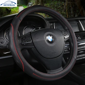 KKYSYELVA Leather Car Steering Wheel Cover Auto Steering-wheel Covers Interior Accessories
KKYSYELVA Leather Car Steering Wheel Cover Auto Steering-wheel Covers Interior Accessories