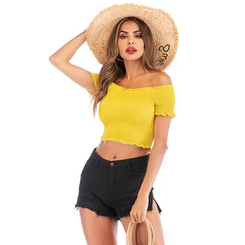 2019 Summer Fashion Sexy Crochet Women Short Sleeve Top Elastic Slim Vest Halter Casual Ruched Solid Tank Shirt Blouse Crop Tops
2019 Summer Fashion Sexy Crochet Women Short Sleeve Top Elastic Slim Vest Halter Casual Ruched Solid Tank Shirt Blouse Crop Tops