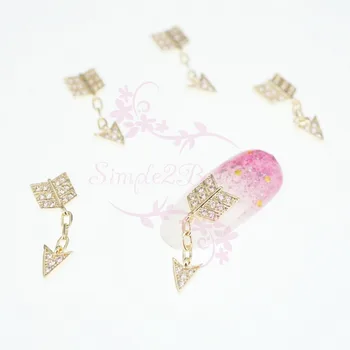 10pcs/lot Luxury Dangle Style Arrow Shape Mirco Pave Clear Rhinestones Zircon Gold Charms Nail Art Jewelry 3D Desgin Decoration
10pcs/lot Luxury Dangle Style Arrow Shape Mirco Pave Clear Rhinestones Zircon Gold Charms Nail Art Jewelry 3D Desgin Decoration