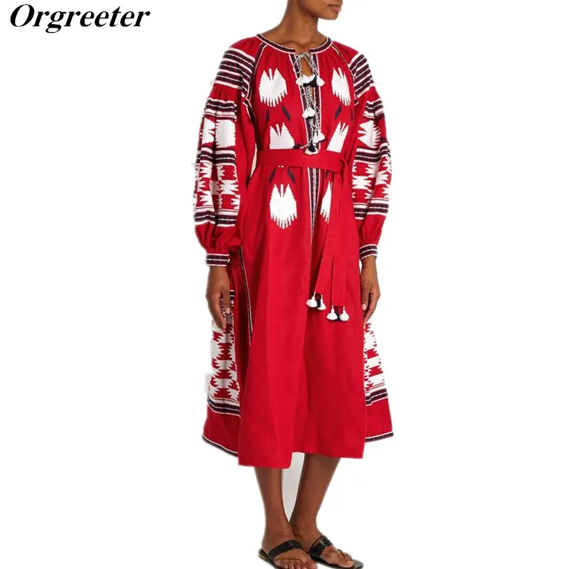 Women's Embroidered Linen CottonDress Spring fashion floral pattern V-neck tassels bohemain long sleeve dresses clothing
Women's Embroidered Linen CottonDress Spring fashion floral pattern V-neck tassels bohemain long sleeve dresses clothing