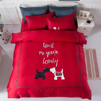 2018 Home Textile cartoon dog embroidery Bedding Sets cotton Linen Duvet Cover Pillowcase Bed Sheet Girl kids Bedclothes
2018 Home Textile cartoon dog embroidery Bedding Sets cotton Linen Duvet Cover Pillowcase Bed Sheet Girl kids Bedclothes