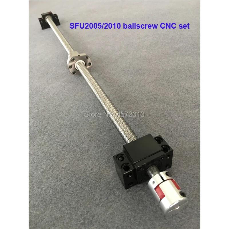 

SFU2005 SFU2010 Ballscrew Set : 20MM Ball screw 1100 1200 1500 mm End Machined + Ball Nut + Support cnc parts