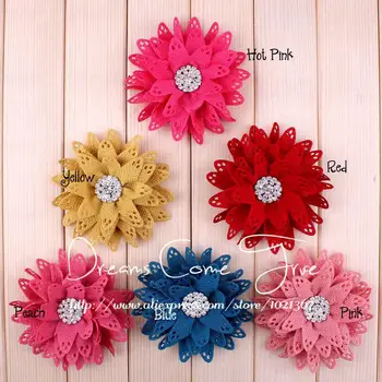 20pcs/lot 3.6" 6Colors Newborn Fabric Flowers+Bling Rhinestone For Children Accessories Chic Artificial Hollow Out Hair Flowers
20pcs/lot 3.6" 6Colors Newborn Fabric Flowers+Bling Rhinestone For Children Accessories Chic Artificial Hollow Out Hair Flowers