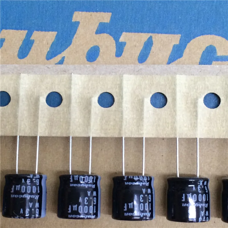 10pcs 1000uF 6.3V RUBYCON WA Series 10x9mm Low Profile 6.3V1000uF Aluminum Electrolytic Capacitor
10pcs 1000uF 6.3V RUBYCON WA Series 10x9mm Low Profile 6.3V1000uF Aluminum Electrolytic Capacitor