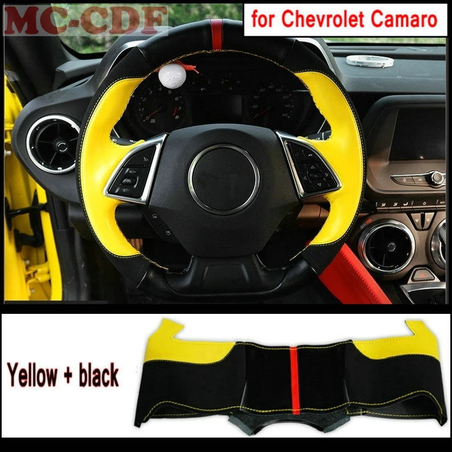 Car styling For Chevrolet Camaro 2016-2017 Sixth DIY Leather steering wheel covers car accessories 1P/LOT
Car styling For Chevrolet Camaro 2016-2017 Sixth DIY Leather steering wheel covers car accessories 1P/LOT