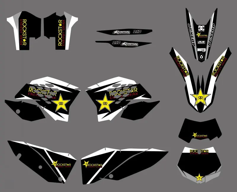 0280 NEW TEAM Black Star GRAPHICS WITH MATCHING BACKGROUNDS FIT FOR SX XC XC-W EXC Series 2008 2009 2010 2011
0280 NEW TEAM Black Star GRAPHICS WITH MATCHING BACKGROUNDS FIT FOR SX XC XC-W EXC Series 2008 2009 2010 2011