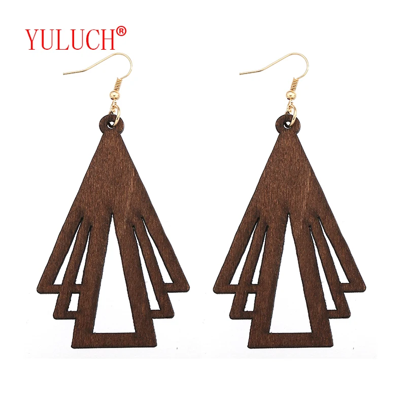 YULUCH 2018 Exaggerated African women's national jewelry for natural wooden multi-triangle pendant earrings accessories gifts
YULUCH 2018 Exaggerated African women's national jewelry for natural wooden multi-triangle pendant earrings accessories gifts