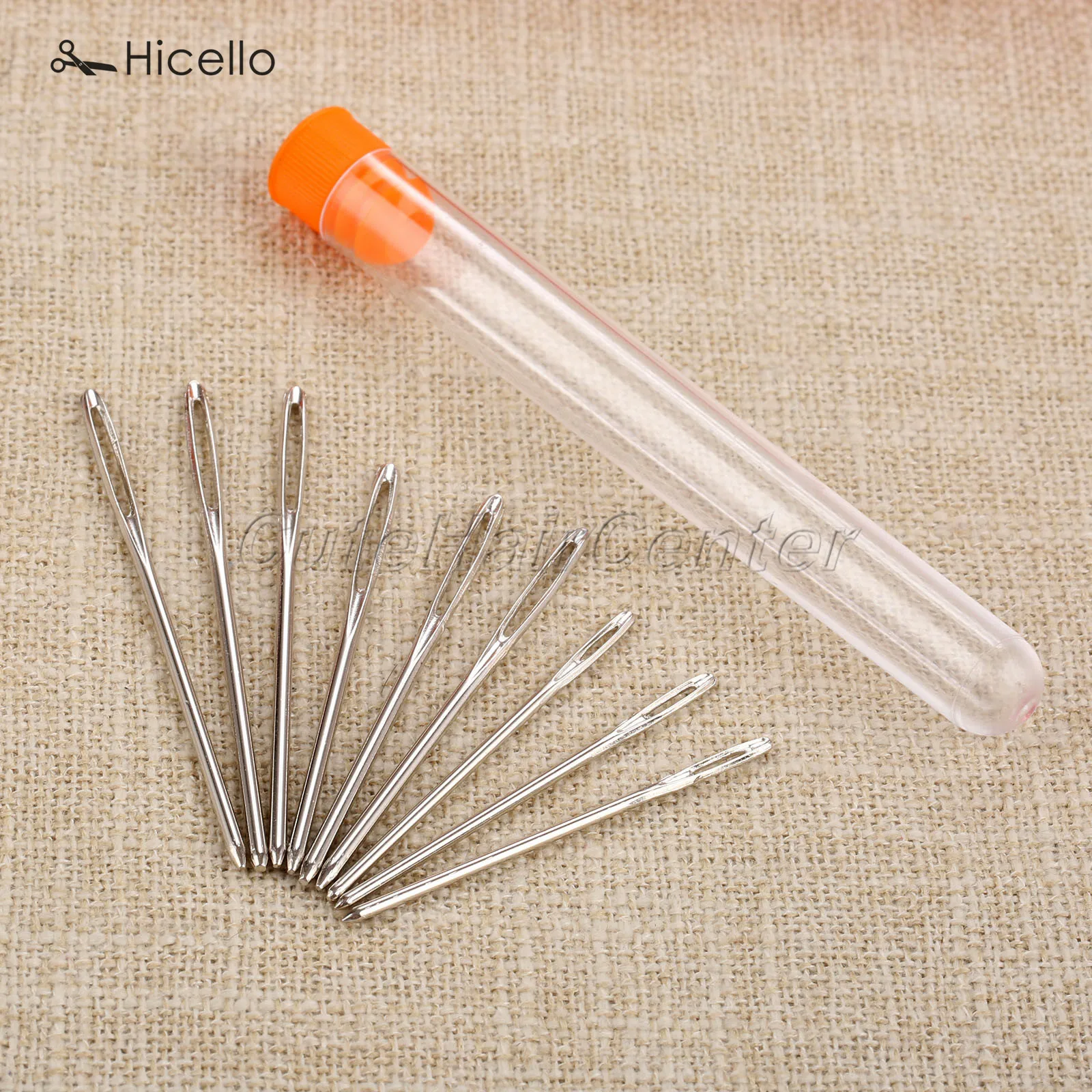 5. 3Cm + 6Cm + 7Cm EXCEART 9Pcs Agujas Romas de Ojo Grande Agujas de Coser de Acero Inoxidable Aguja de Tejer Hilo para Coser Tejer Tejer