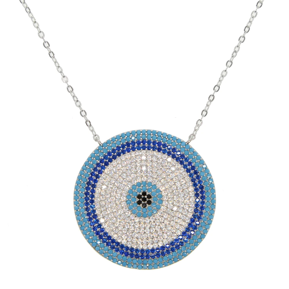 factory gold color brass material delicate round cz Necklace turquoises turkish evil eye round charm for women lucky necklace
factory gold color brass material delicate round cz Necklace turquoises turkish evil eye round charm for women lucky necklace
