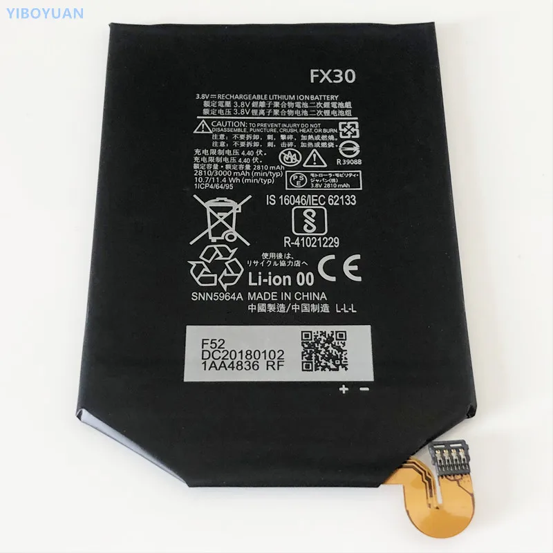 3.8V 2810mAh FX30 For X+2 X Style XT1570 XT1572 XT1575 Battery
3.8V 2810mAh FX30 For X+2 X Style XT1570 XT1572 XT1575 Battery
