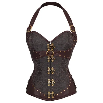 Sexy Gothic Steampunk Corset Corselete Women's Corsets Corsage Bodice Plus Szie Straitjacket Leather Steel Boned Bustier cosplay
Sexy Gothic Steampunk Corset Corselete Women's Corsets Corsage Bodice Plus Szie Straitjacket Leather Steel Boned Bustier cosplay