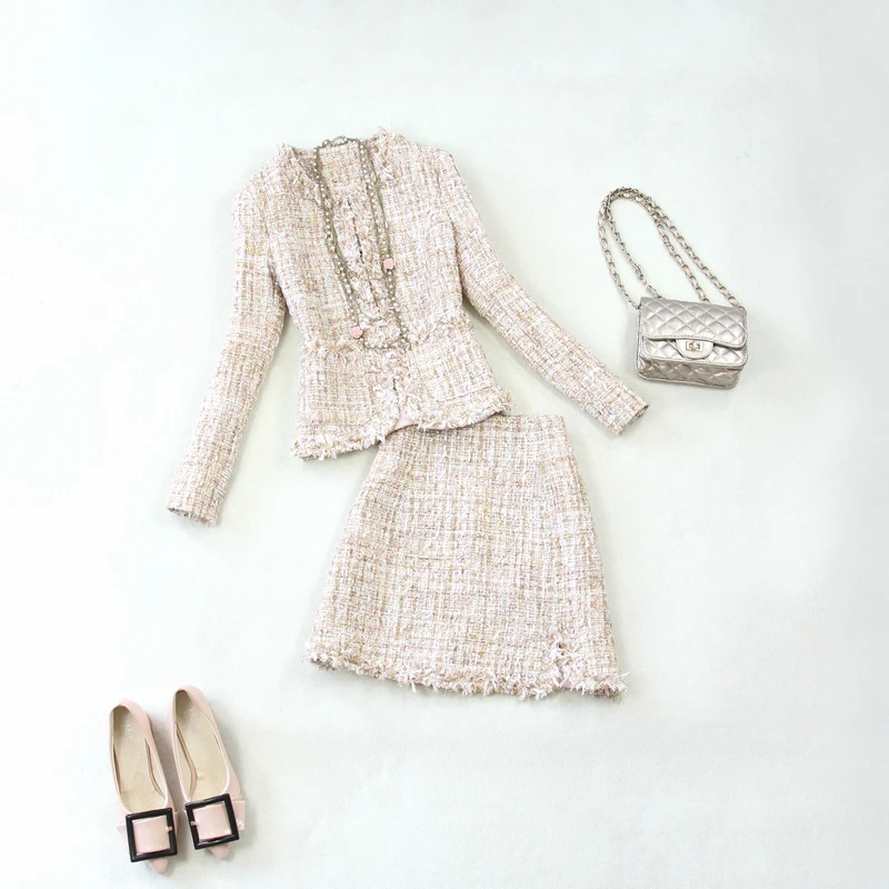 GO FURTHER Women's 2018 autumn winter large size skirt and jacket setset office clothes uniform 
GO FURTHER Women's 2018 autumn winter large size skirt and jacket setset office clothes uniform