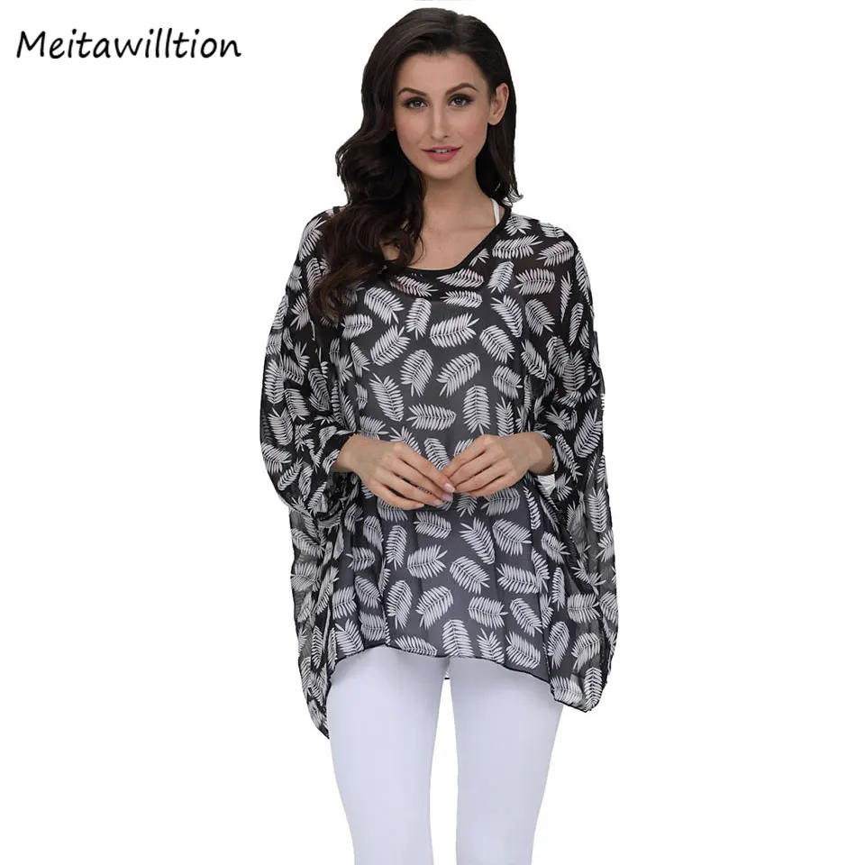 Meitawilltion 4XL 5XL 6XL Плюс Размер Женская одежда 2018 новая шифоновая блузка Рубашки