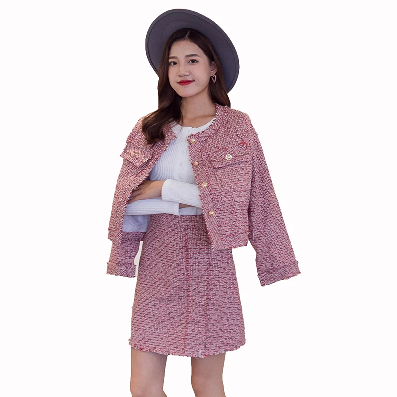 Women's Sexy Tweed suits Set female new style autumn Tweed Elegant Skirt Set fashion tweed jacket+short skirt two-piece Set
Women's Sexy Tweed suits Set female new style autumn Tweed Elegant Skirt Set fashion tweed jacket+short skirt two-piece Set