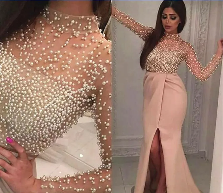 jersey mermaid Evening Dresses 2019 Luxury Beading pearls Sheer Long Sleeves Prom Dresses formal party dresses robe de soire
jersey mermaid Evening Dresses 2019 Luxury Beading pearls Sheer Long Sleeves Prom Dresses formal party dresses robe de soire
