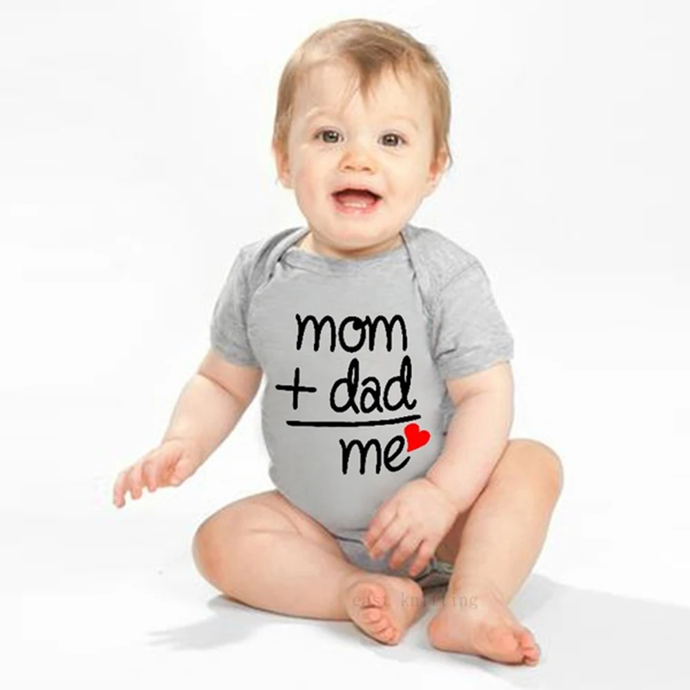 Mom Plus Dad Equals Me Cute Bodysuit for Baby Clothes Babies Apparel Toddler Shirts Newborn Announcement Infant Outfits
Mom Plus Dad Equals Me Cute Bodysuit for Baby Clothes Babies Apparel Toddler Shirts Newborn Announcement Infant Outfits