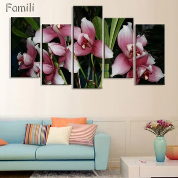 5 Panel Frameless Canvas wall art Photo Prints Purple Orchids Wall Decorations Newest Wall Art Picture Canvas Painting
5 Panel Frameless Canvas wall art Photo Prints Purple Orchids Wall Decorations Newest Wall Art Picture Canvas Painting