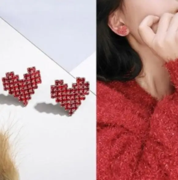 E 1087 Korean fashion red peach heart flash crystal earrings 2019 hot new fashion female wild jewelry accessories factory direct
E 1087 Korean fashion red peach heart flash crystal earrings 2019 hot new fashion female wild jewelry accessories factory direct