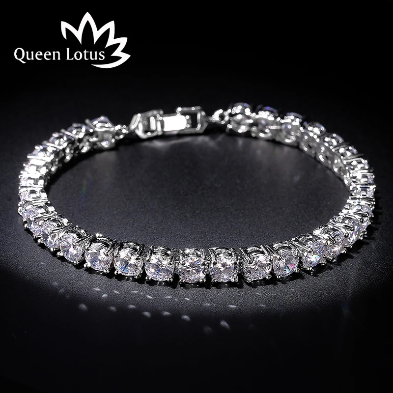 Queen Lotus 2018 New Charm Bracelets For Women AAA Cubic Zirconia High Quality Exquisite Bracelets Shining Round Classic Jewelry 
Queen Lotus 2018 New Charm Bracelets For Women AAA Cubic Zirconia High Quality Exquisite Bracelets Shining Round Classic Jewelry