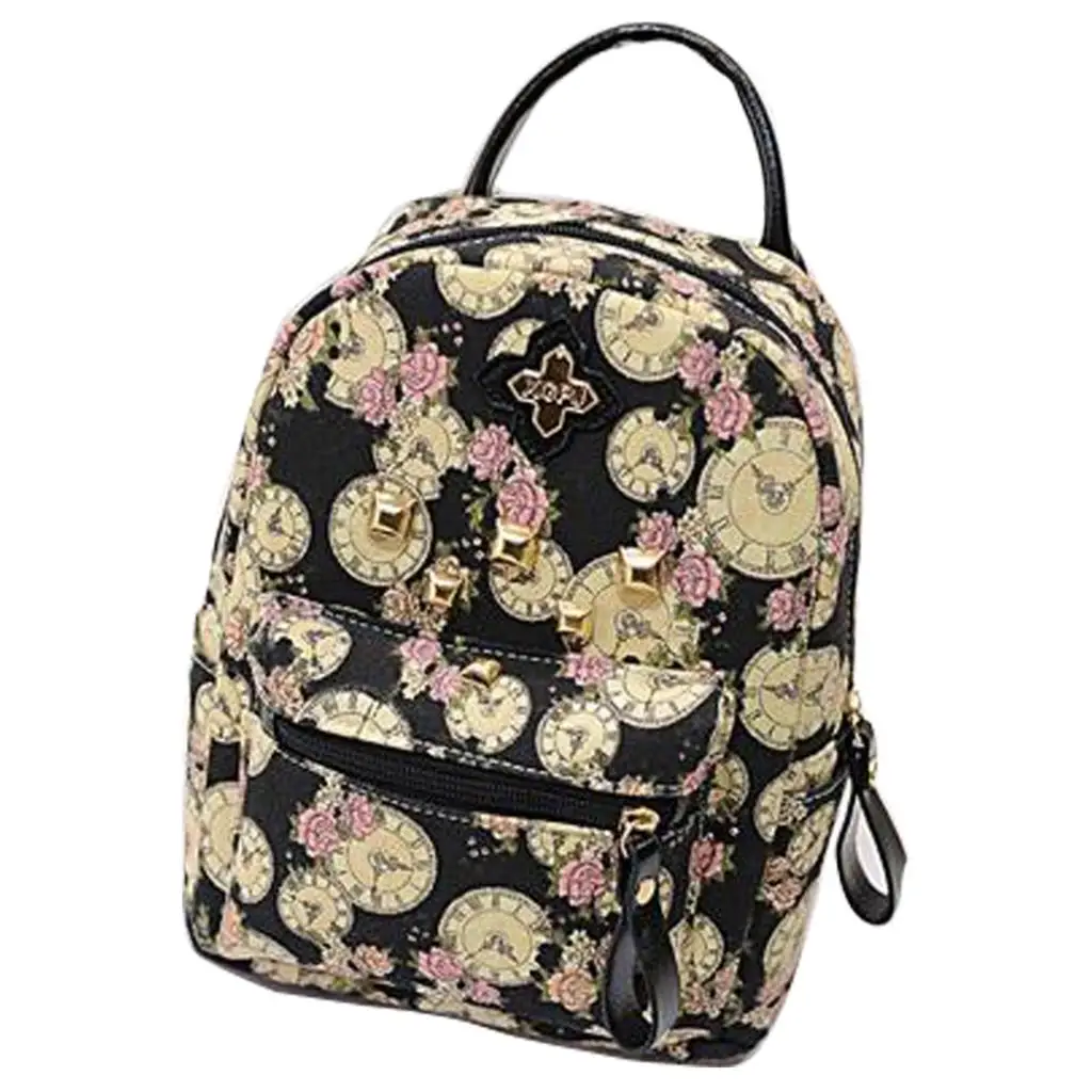2016 женский рюкзак с принтом Холщовая Сумка на плечо цветочным школьная сумка для