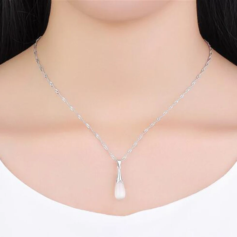 XIYANIKE 925 Sterling Silver Schmuck High Quality Opal Moonstone Water Drop Tear Of Angel Pendant Necklace For Women Wedding
XIYANIKE 925 Sterling Silver Schmuck High Quality Opal Moonstone Water Drop Tear Of Angel Pendant Necklace For Women Wedding