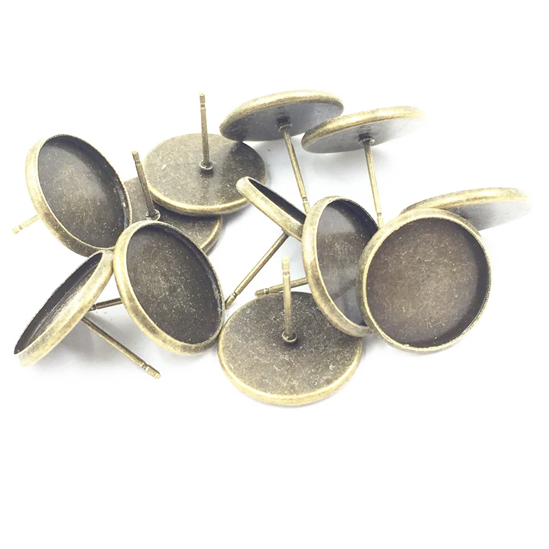 20Pcs Bronze Tone Earring Post Stud Stoppers Round Settings Fit 14mm Cabochon Jewelry DIY 16x14mm
20Pcs Bronze Tone Earring Post Stud Stoppers Round Settings Fit 14mm Cabochon Jewelry DIY 16x14mm