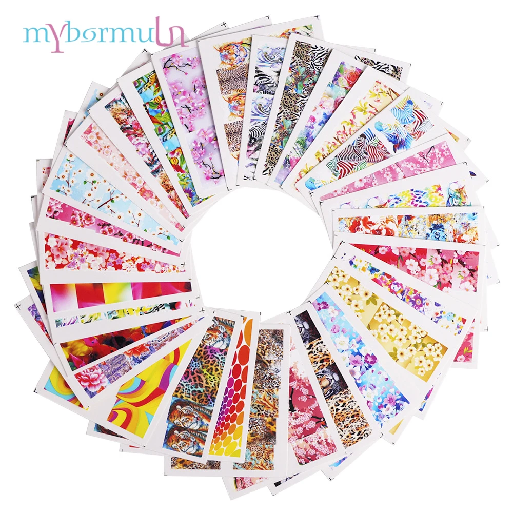 MYBORMULA 40pcs Flower Butterfly Zebra Animals Design Nail Water Sticker Charm DIY Watermark Tips Nail Art Decorations BN73-120
MYBORMULA 40pcs Flower Butterfly Zebra Animals Design Nail Water Sticker Charm DIY Watermark Tips Nail Art Decorations BN73-120